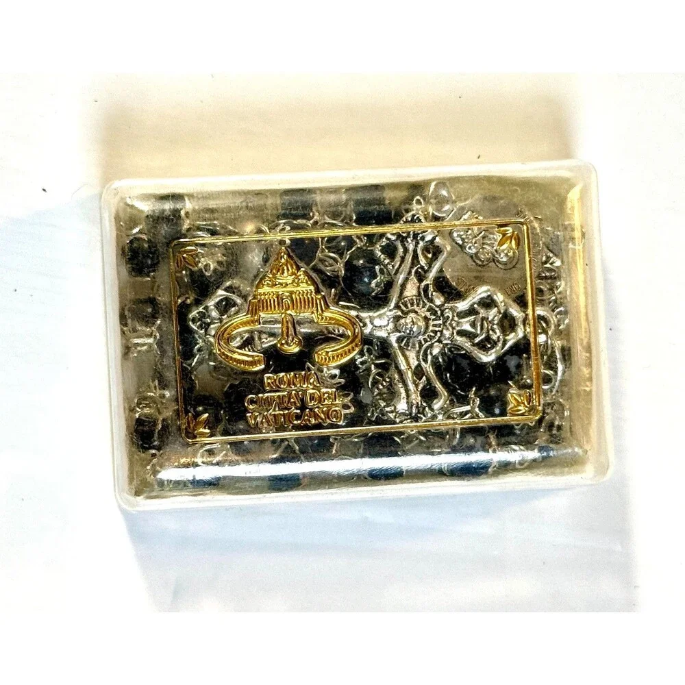 ⁠Vintage Vatican City Rosary CAART Italy John Paul II Benedict XVI Boxed